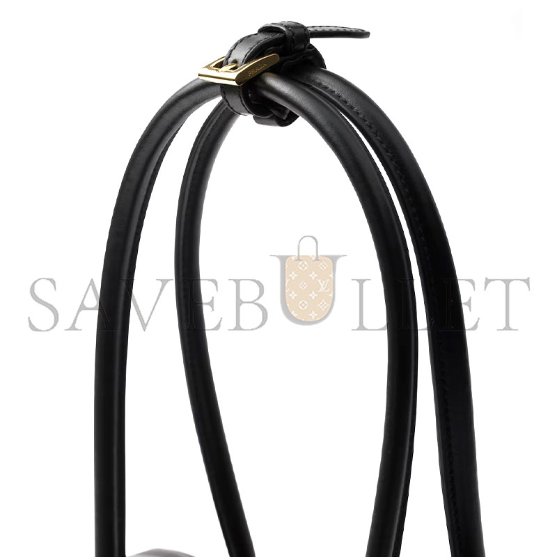 Pra*a re-nylon and leather small top-handle bag with padlock 1bb133 (28*13*8cm)